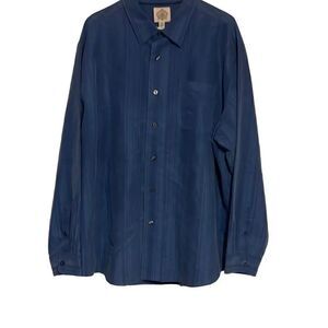 Paradise Collection Men's Blue Long Sleeve Button Down Shirt Size XXL